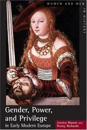 Tapa de Gender, Power and Privilege in Early Modern Europe