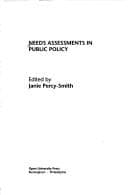 Tapa de Needs assessments in public policy