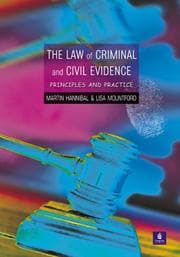 Tapa de Law of Criminal and Civil Evidence