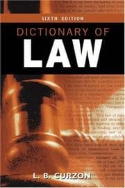 Tapa de Dictionary of law