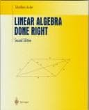Tapa de Linear algebra done right