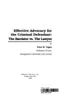 Tapa de Effective advocacy for the criminal defendant
