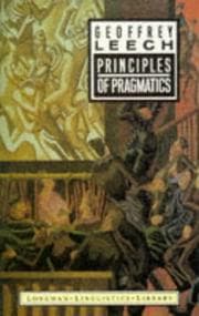 Tapa de Principles of pragmatics