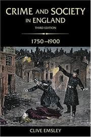 Tapa de Crime and society in England, 1750-1900