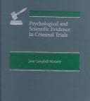 Tapa de Psychological and scientific evidence in criminal trials