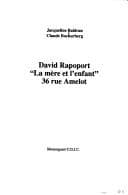 Tapa de David Rapoport, "La mère et l'enfant," 36 rue Amelot