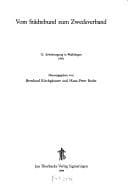 Tapa de Vom Städtebund zum Zweckverband