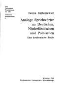 Tapa de Analoge Sprichwörter im Deutschen, Niederlandischen und Pölnischen