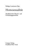 Tapa de Homosexualität: Handbuch der Theorie- und Forschungsgeschichte (German Edition)