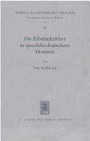 Tapa de Die Erbsündenlehre in sprachtheologischem Horizont