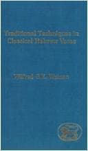 Tapa de Traditional techniques in classical Hebrew verse