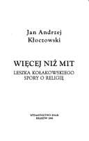 Tapa de Więcej niż mit