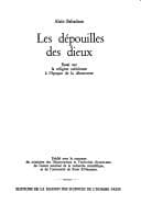 Tapa de Les dépouilles des dieux