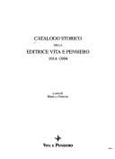 Tapa de Catalogo storico della editrice Vita e pensiero
