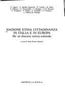 Tapa de Nazione, etnia, cittadinanza in Italia e in Europa