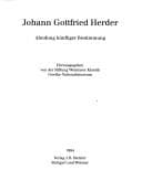 Tapa de Johann Gottfried Herder