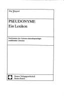 Tapa de Pseudonyme