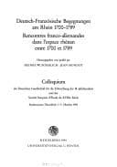 Tapa de Deutsch-französische Begegnungen am Rhein 1700-1789