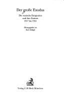 Tapa de Der grosse Exodus: Die russische Emigration und ihre Zentren, 1917 bis 1941 (German Edition)