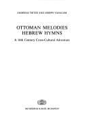 Tapa de Ottoman melodies, Hebrew hymns