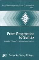 Tapa de From pragmatics to syntax