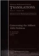 Tapa de Concerning the Hilbert 16th problem