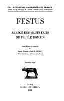 Tapa de Abrégé des hauts faits du peuple romain (Collection Des Universites de France Serie Latine) (French Edition)