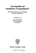 Tapa de Umweltpolitik mit hoheitlichen Zwangsabgaben?