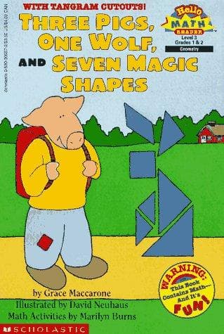 Tapa de Three Pigs, One Wolf, Seven Magic Shapes (level 3) (Scholastic Reader, Math)