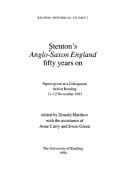 Tapa de Stenton's Anglo-Saxon England fifty years on