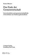 Tapa de Das Ende der Gemeinwirtschaft