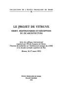 Tapa de Le projet de Vitruve