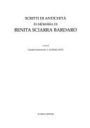Tapa de Scritti di antichità in memoria di Benita Sciarra Bardaro