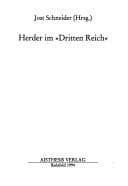 Tapa de Herder im "Dritten Reich"