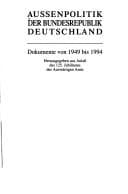 Tapa de Aussenpolitik der Bundesrepublik Deutschland