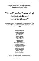 Tapa de Ich will meine Trauer nicht leugnen und nicht meine Hoffnung