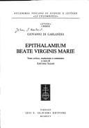 Tapa de Epithalamium beate virginis Marie