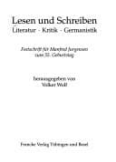 Tapa de Lesen und Schreiben