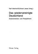 Tapa de Das Wiedervereinigte Deutschland