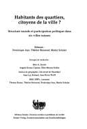 Tapa de Habitants des quartiers, citoyens de la ville?