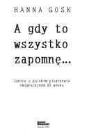 Tapa de A gdy to wszystko zapomnę--