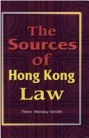 Tapa de The sources of Hong Kong law