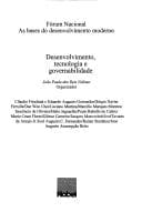 Tapa de Desenvolvimento, tecnologia e governabilidade