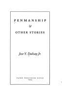 Tapa de Penmanship & other stories
