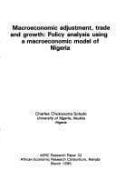 Tapa de Macroeconomic adjustment, trade, and growth