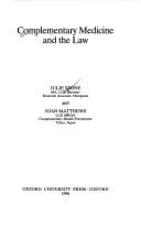 Tapa de Complementary medicine and the law