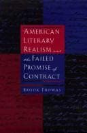 Tapa de American literary realism and the failed promise of contract