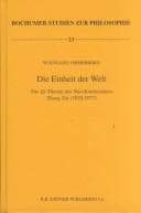 Tapa de Die Einheit der Welt