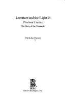 Tapa de Literature and the Right in postwar France