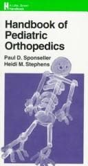 Tapa de Handbook of pediatric orthopedics
